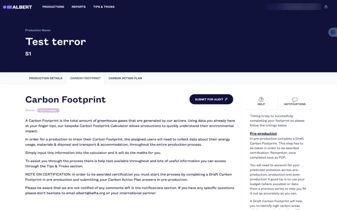 Old carbon footprint page with six paragraphs of text and faint labels