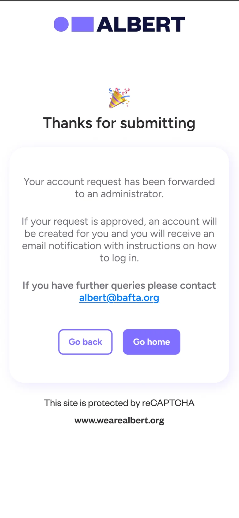 Thanks for submitting screen explaining the approval step